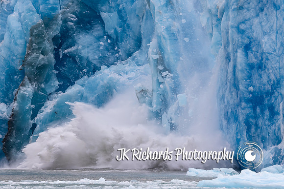 Calving Dawes Glacier - Juneau Alaska