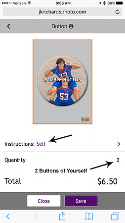 Mobile Button Order